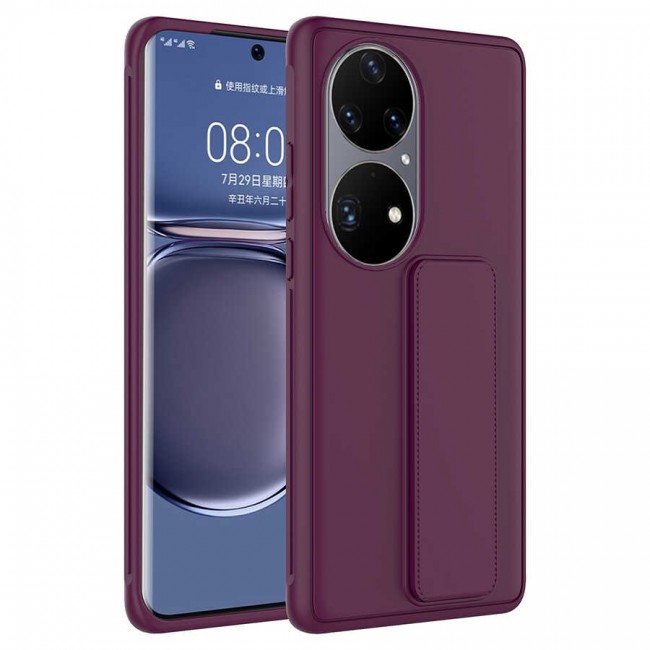 Huawei P50 Pro Kılıf Zore Qstand Kapak Huawei P50 Pro Kılıf Zore Qstand Kapak