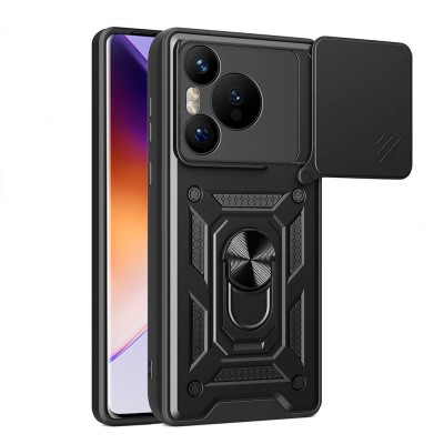 Bal-z Huawei Pura 70 5G Kılıf Magnetik Standlı Kamera Korumalı Zore Sürgülü Vega Kapak