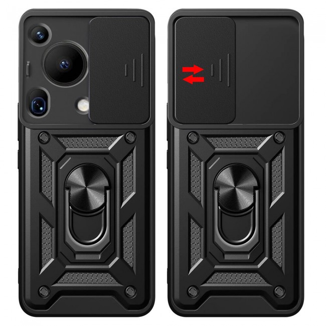 Huawei Pura 70 Ultra Kılıf Magnetik Standlı Kamera Korumalı Zore Sürgülü Vega Kapak Huawei Pura 70 Ultra Kılıf Magnetik Standlı Kamera Korumalı Zore Sürgülü Vega Kapak