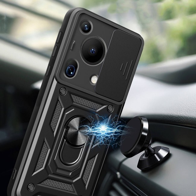 Huawei Pura 70 Ultra Kılıf Magnetik Standlı Kamera Korumalı Zore Sürgülü Vega Kapak Huawei Pura 70 Ultra Kılıf Magnetik Standlı Kamera Korumalı Zore Sürgülü Vega Kapak