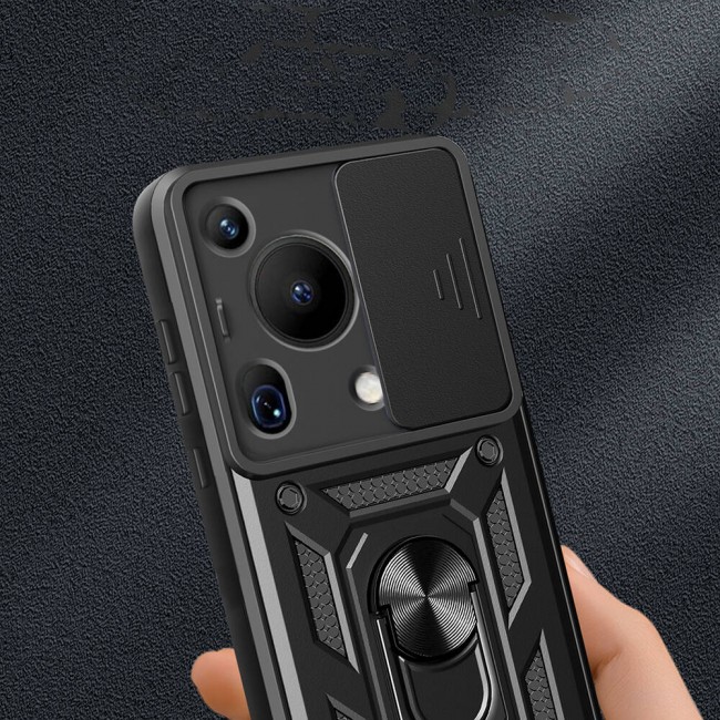 Huawei Pura 70 Ultra Kılıf Magnetik Standlı Kamera Korumalı Zore Sürgülü Vega Kapak Huawei Pura 70 Ultra Kılıf Magnetik Standlı Kamera Korumalı Zore Sürgülü Vega Kapak