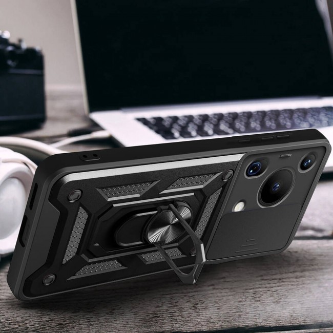 Huawei Pura 70 Ultra Kılıf Magnetik Standlı Kamera Korumalı Zore Sürgülü Vega Kapak Huawei Pura 70 Ultra Kılıf Magnetik Standlı Kamera Korumalı Zore Sürgülü Vega Kapak