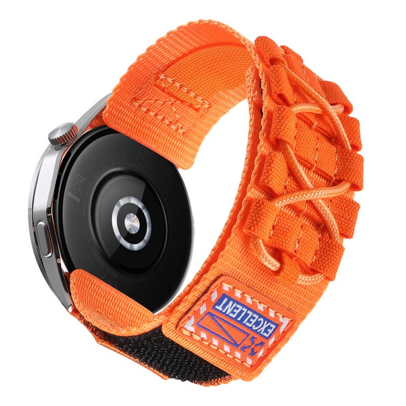Bal-z Huawei Watch GT 3 46mm  KRD-112 22mm Orbital Örgülü Halat Tasarımlı Naylon Kumaş Hasır Kordon