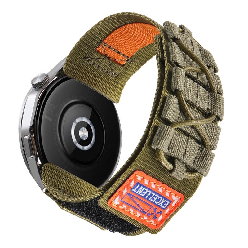 Bal-z Huawei Watch GT 3 46mm  KRD-112 22mm Orbital Örgülü Halat Tasarımlı Naylon Kumaş Hasır Kordon