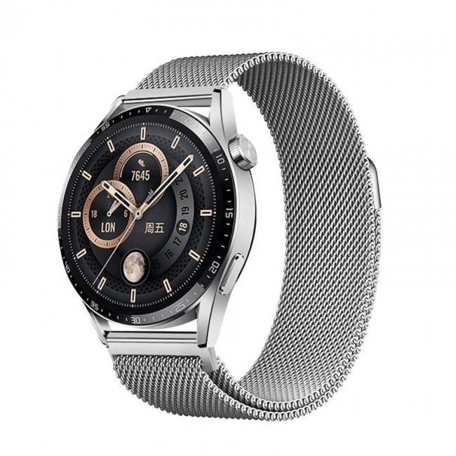 Huawei Watch GT3 46mm Zore Band-12 22mm Metal Hasır Kordon Huawei Watch GT3 46mm Zore Band-12 22mm Metal Hasır Kordon