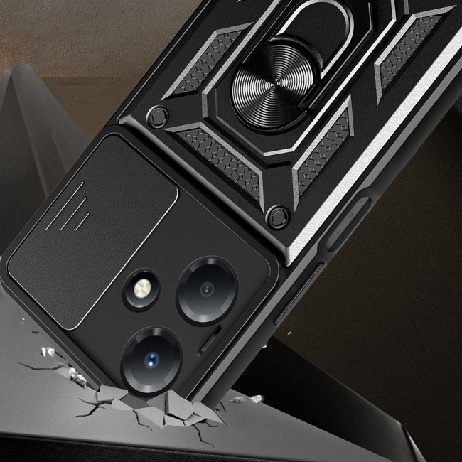 İnfinix Hot 30 Play Kılıf Magnetik Standlı Kamera Korumalı Zore Sürgülü Vega Kapak İnfinix Hot 30 Play Kılıf Magnetik Standlı Kamera Korumalı Zore Sürgülü Vega Kapak