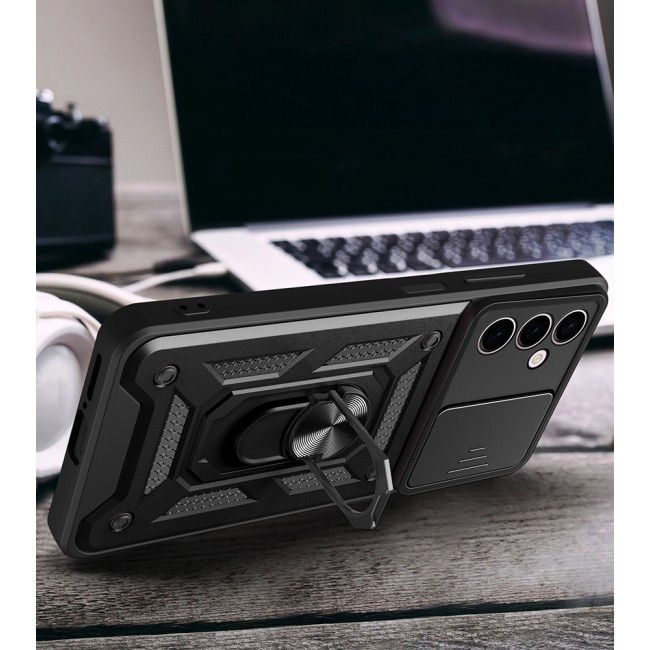İnfinix Hot 30 Play Kılıf Magnetik Standlı Kamera Korumalı Zore Sürgülü Vega Kapak İnfinix Hot 30 Play Kılıf Magnetik Standlı Kamera Korumalı Zore Sürgülü Vega Kapak