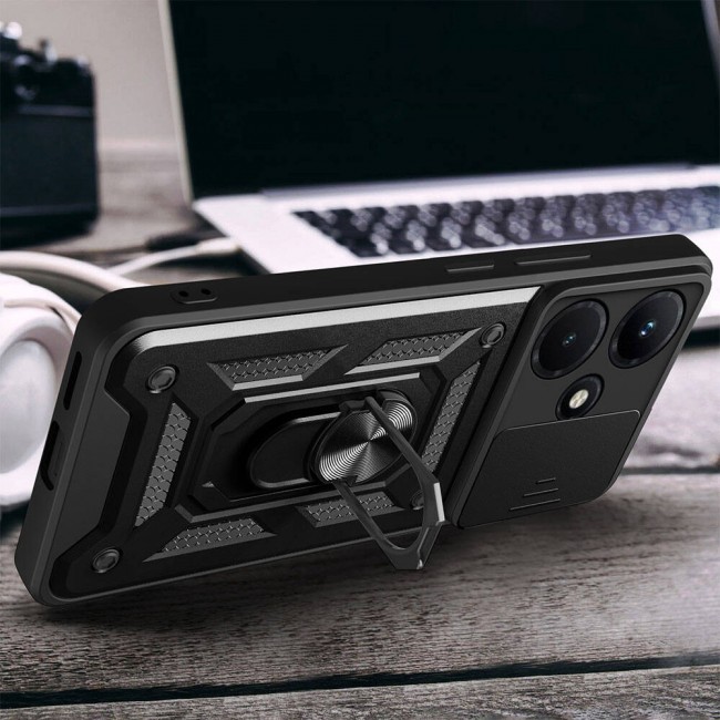 İnfinix Hot 30i Kılıf Magnetik Standlı Kamera Korumalı Zore Sürgülü Vega Kapak İnfinix Hot 30i Kılıf Magnetik Standlı Kamera Korumalı Zore Sürgülü Vega Kapak