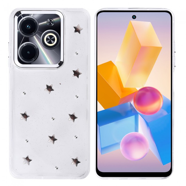 İnfinix Hot 40i Kılıf Airbag Tasarımlı Simli Şeffaf Zore Kutup Kapak İnfinix Hot 40i Kılıf Airbag Tasarımlı Simli Şeffaf Zore Kutup Kapak