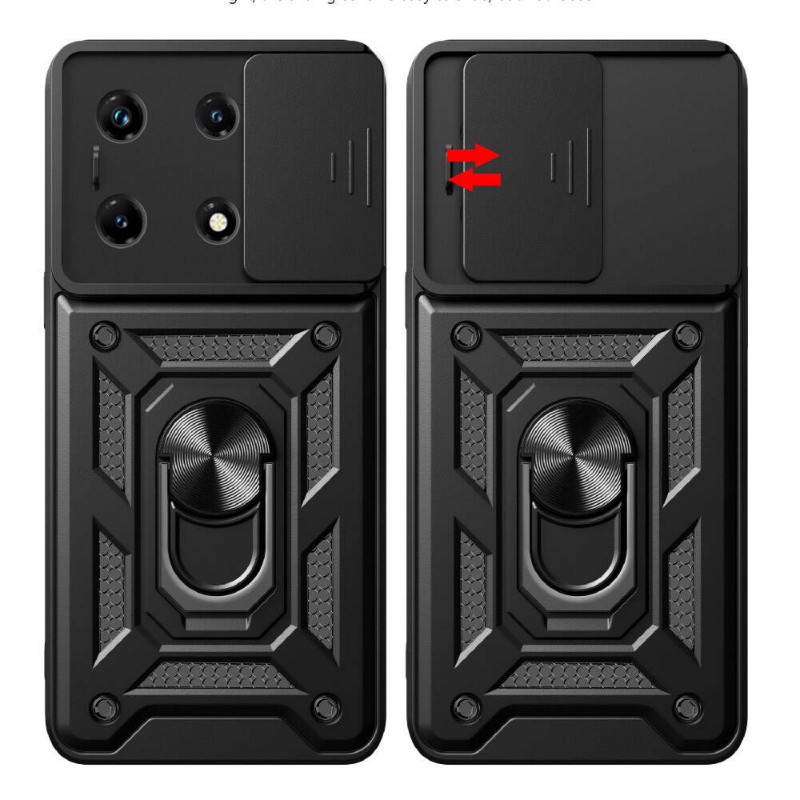 Bal-z İnfinix Note 30 Pro Kılıf Magnetik Standlı Kamera Korumalı  Sürgülü Vega Kapak