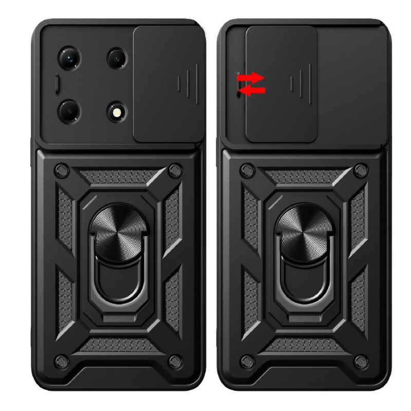 Bal-z İnfinix Note 30 VIP Kılıf Magnetik Standlı Kamera Korumalı Zore Sürgülü Vega Kapak