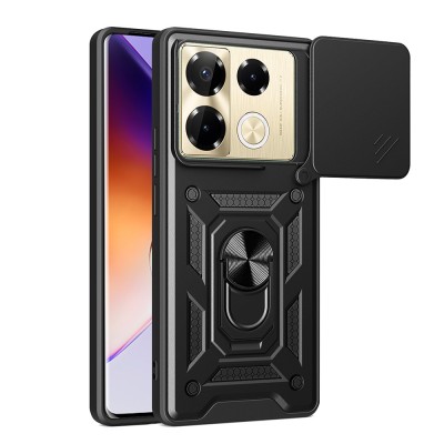 Bal-z İnfinix Note 40 Pro Kılıf Magnetik Standlı Kamera Korumalı  Sürgülü Vega Kapak
