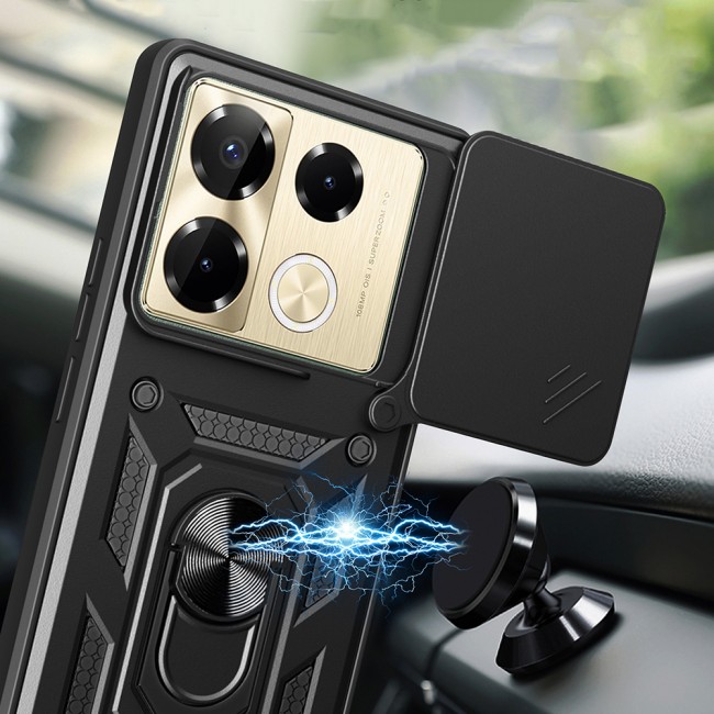 İnfinix Note 40 Pro Kılıf Magnetik Standlı Kamera Korumalı Zore Sürgülü Vega Kapak İnfinix Note 40 Pro Kılıf Magnetik Standlı Kamera Korumalı Zore Sürgülü Vega Kapak