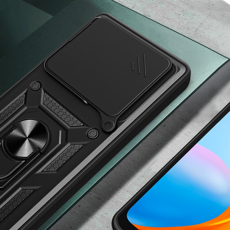 Bal-z İnfinix Note 40 Pro Kılıf Magnetik Standlı Kamera Korumalı Zore Sürgülü Vega Kapak