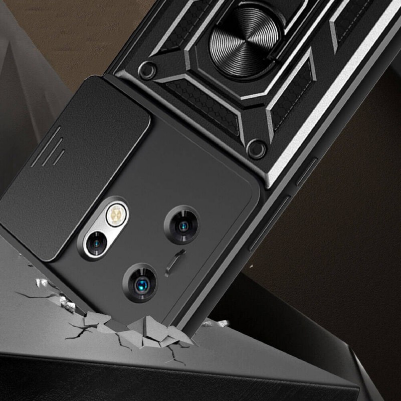 Bal-z İnfinix Zero 30 4G Kılıf Magnetik Standlı Kamera Korumalı  Sürgülü Vega Kapak