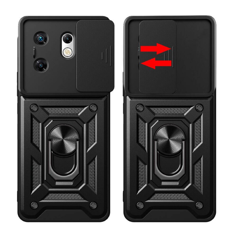 Bal-z İnfinix Zero 30 4G Kılıf Magnetik Standlı Kamera Korumalı  Sürgülü Vega Kapak