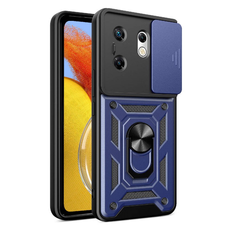 Bal-z İnfinix Zero 30 4G Kılıf Magnetik Standlı Kamera Korumalı  Sürgülü Vega Kapak