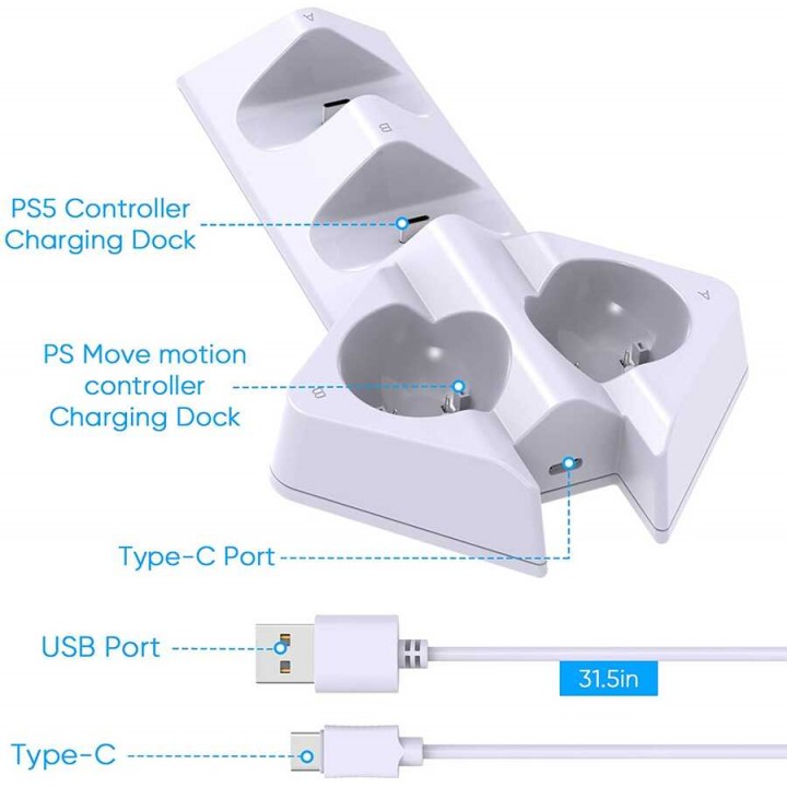 iPega PG-P5011 Playstation 5 Dualsense Şarj İstasyonu