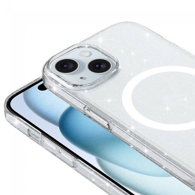 iPhone 14 Plus Kılıf Zore Magsafe Şarj Özellikli Simli Şeffaf Arka Yüzey Erdos Silikon Kapak iPhone 14 Plus Kılıf Zore Magsafe Şarj Özellikli Simli Şeffaf Arka Yüzey Erdos Silikon Kapak