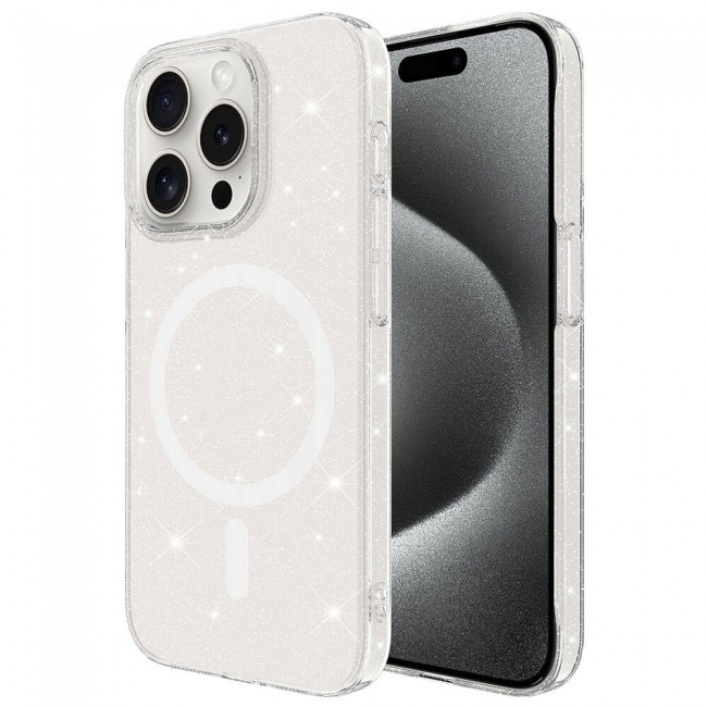 iPhone 15 Pro Kılıf Zore Magsafe Şarj Özellikli Simli Şeffaf Arka Yüzey Erdos Silikon Kapak iPhone 15 Pro Kılıf Zore Magsafe Şarj Özellikli Simli Şeffaf Arka Yüzey Erdos Silikon Kapak