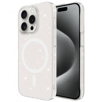 iPhone 15 Pro Max Kılıf Zore M-safe Şarj Özellikli Simli Şeffaf Arka Yüzey Erdos Silikon Kapak iPhone 15 Pro Max Kılıf Zore M-safe Şarj Özellikli Simli Şeffaf Arka Yüzey Erdos Silikon Kapak