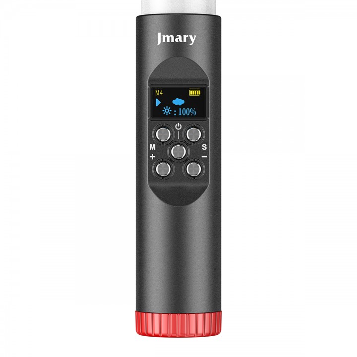 Jmary FM-128RGB OLED Ekran Göstergeli RGB Led Işıklı Su Geçirmez Aydınlatma Çubuğu