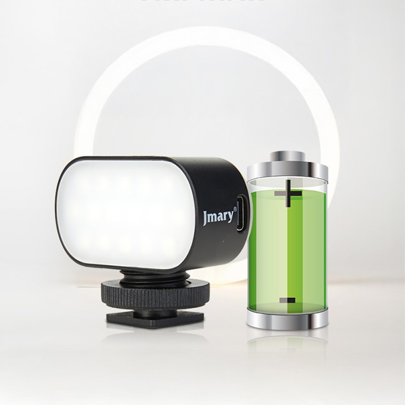 Bal-z Jmary FM-16RGB Mandallı Dijital LED Göstergeli Telefon-Kamera Üstü RGB Lamba 750mAh