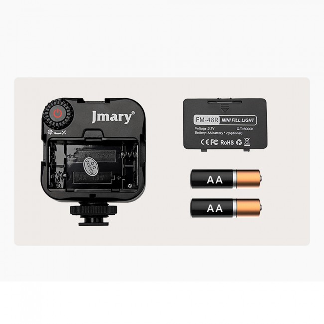 Jmary FM-48R Mini Fill Light Telefon-Kamera Üstü Pilli Aydınlatma Işığı Jmary FM-48R Mini Fill Light Telefon-Kamera Üstü Pilli Aydınlatma Işığı