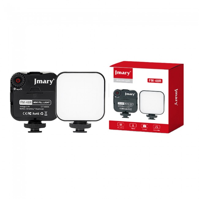 Jmary FM-48R Mini Fill Light Telefon-Kamera Üstü Pilli Aydınlatma Işığı Jmary FM-48R Mini Fill Light Telefon-Kamera Üstü Pilli Aydınlatma Işığı