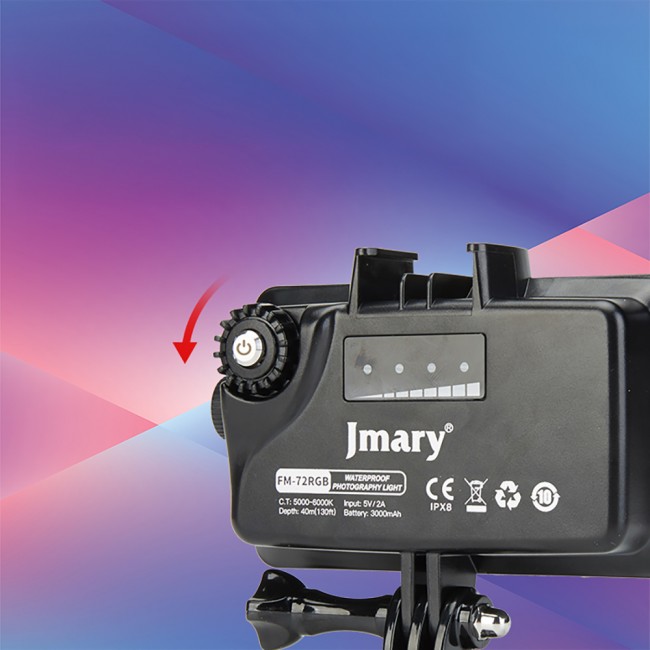 Jmary FM-72RGB IPX8 Sertifikalı RGB Su Altı Kamera Işığı Jmary FM-72RGB IPX8 Sertifikalı RGB Su Altı Kamera Işığı