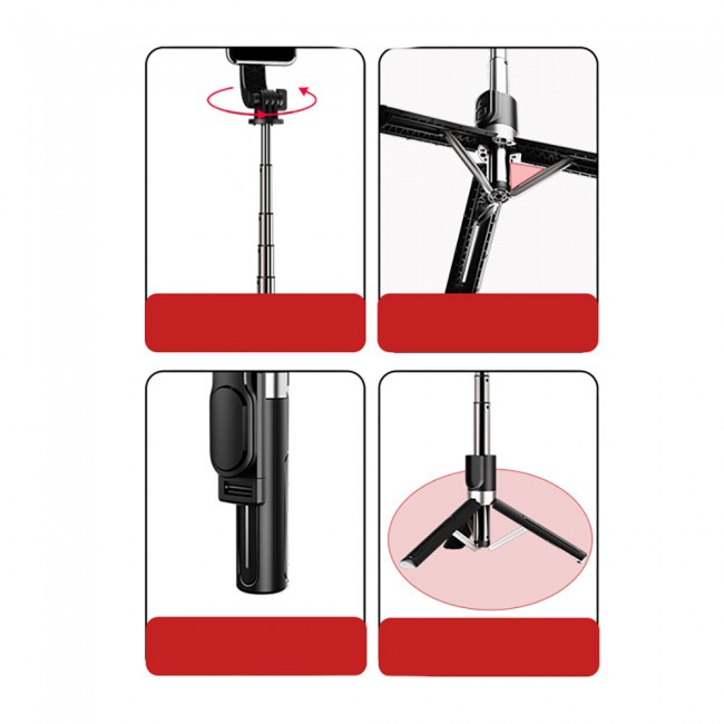 Jmary KT-219 360 Derece Dönebilen Kablosuz Kumandalı Tripod ve Selfie Çubuğu Jmary KT-219 360 Derece Dönebilen Kablosuz Kumandalı Tripod ve Selfie Çubuğu