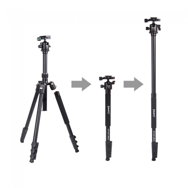 Jmary KT3255NB30 3 Kademeli 164.5cm Fonksiyonel Ayrılabilir Monopod Tasarım Başlıklı Tripod Jmary KT3255NB30 3 Kademeli 164.5cm Fonksiyonel Ayrılabilir Monopod Tasarım Başlıklı Tripod