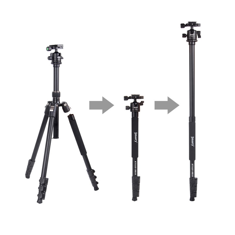 Bal-z Jmary KT3255NB30 3 Kademeli 164.5cm Fonksiyonel Ayrılabilir Monopod Tasarım Başlıklı Tripod
