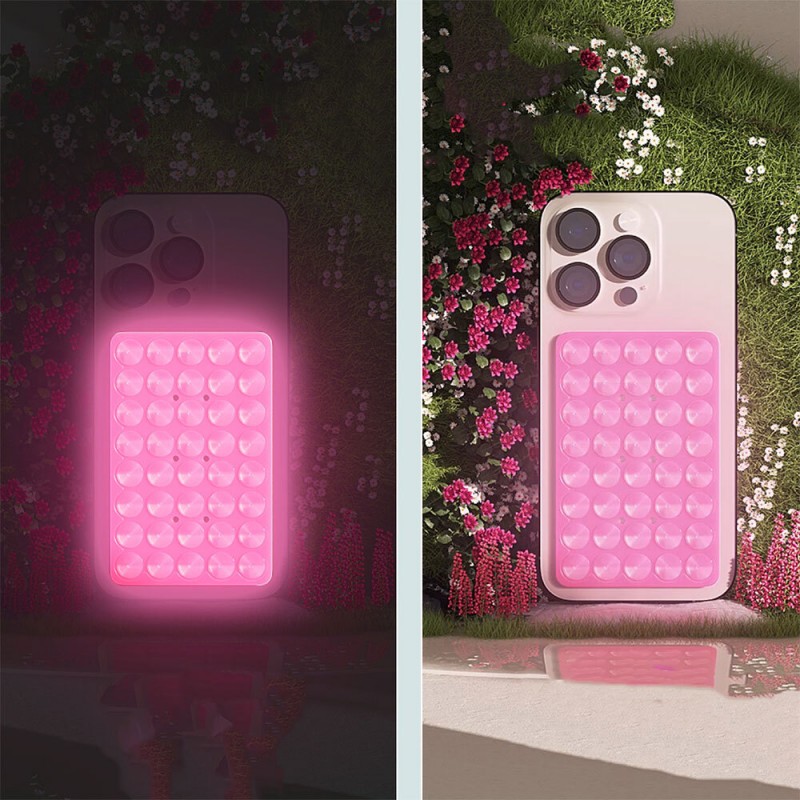 Bal-z Kare Öpücüklü 02 Fosforlu Silikon Telefon Tutucu