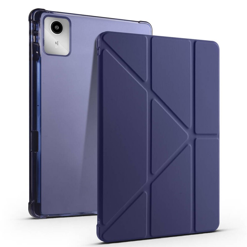 Bal-z Lenovo M11 TB-330FU Kılıf  Tri Folding Kalem Bölmeli Standlı Kılıf