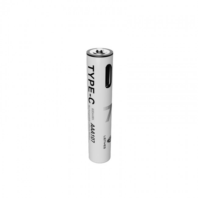 Lenyes AAA107 Type-C Şarj Portlu Şarj Edilebilir AAA Lityum-ion Pil 600mWh 1.5V 2 Adet Lenyes AAA107 Type-C Şarj Portlu Şarj Edilebilir AAA Lityum-ion Pil 600mWh 1.5V 2 Adet