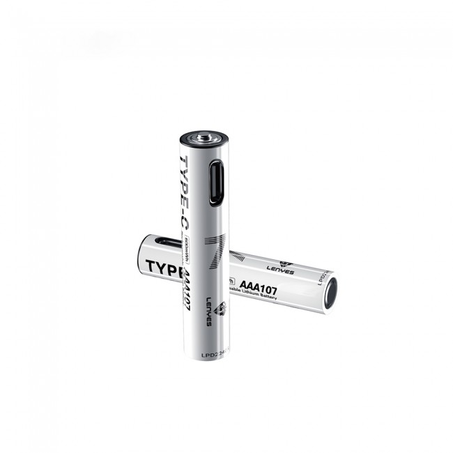 Lenyes AAA107 Type-C Şarj Portlu Şarj Edilebilir AAA Lityum-ion Pil 600mWh 1.5V 2 Adet Lenyes AAA107 Type-C Şarj Portlu Şarj Edilebilir AAA Lityum-ion Pil 600mWh 1.5V 2 Adet