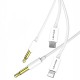 Lenyes AX106 Lightning to 3.5mm AUX Audio Kablo 1M Lenyes AX106 Lightning to 3.5mm AUX Audio Kablo 1M