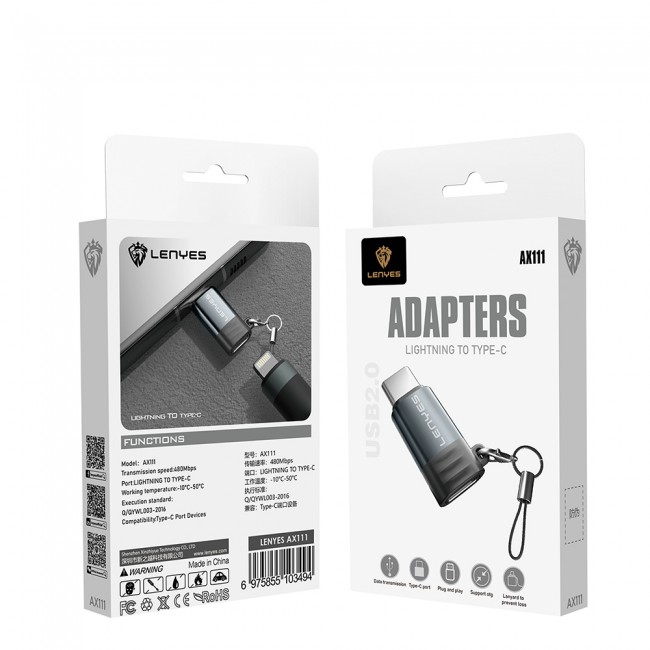 Lenyes AX111 Lightning to Type-C Çevirici OTG Adaptör Lenyes AX111 Lightning to Type-C Çevirici OTG Adaptör
