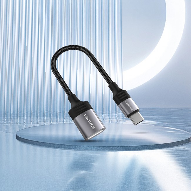 Lenyes AX122 USB to Type-C Dönüştürücü OTG Kablo Lenyes AX122 USB to Type-C Dönüştürücü OTG Kablo