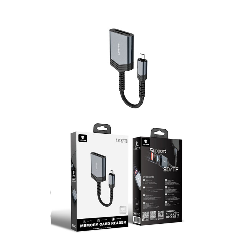 Bal-z Lenyes AX137 2in1 Type-C to TF/SD Kart Çevirici Dönüştürücü