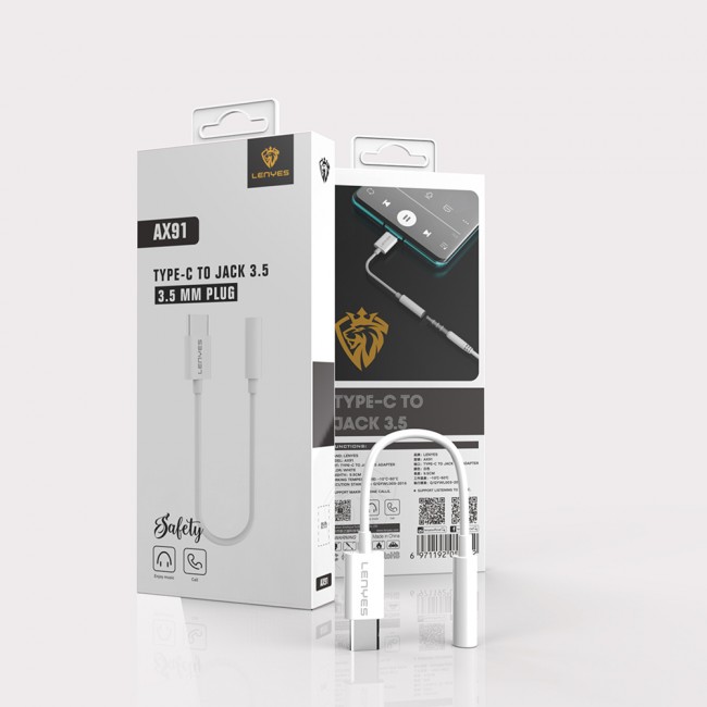 Lenyes AX91 Type-C to 3.5mm Hi-Fi Aux Çevirici Ses Adaptörü Lenyes AX91 Type-C to 3.5mm Hi-Fi Aux Çevirici Ses Adaptörü