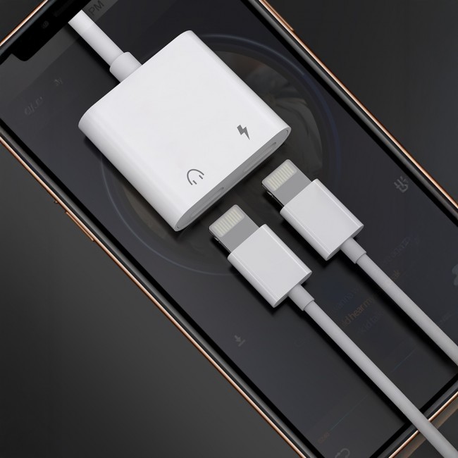 Lenyes AX92 Lightning to Lightning 2in1 Şarj ve Kulaklık Dönüştürücü Adaptör Lenyes AX92 Lightning to Lightning 2in1 Şarj ve Kulaklık Dönüştürücü Adaptör