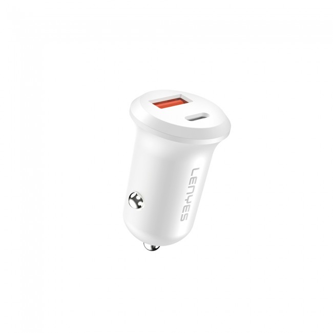 Lenyes CA53 Hızlı Şarj Özellikli Dual Type-C + USB-A Portlu Mini Araç Şarj Aleti 30W Lenyes CA53 Hızlı Şarj Özellikli Dual Type-C + USB-A Portlu Mini Araç Şarj Aleti 30W