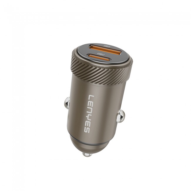 Lenyes CA57 Hızlı Şarj Özellikli Dual Type-C + USB-A Portlu Mini Araç Şarj Aleti 30W Lenyes CA57 Hızlı Şarj Özellikli Dual Type-C + USB-A Portlu Mini Araç Şarj Aleti 30W