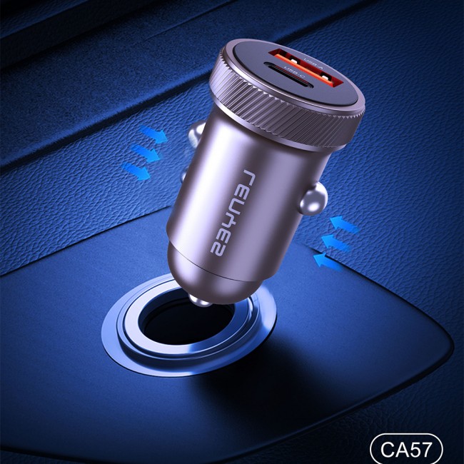 Lenyes CA57 Hızlı Şarj Özellikli Dual Type-C + USB-A Portlu Mini Araç Şarj Aleti 30W Lenyes CA57 Hızlı Şarj Özellikli Dual Type-C + USB-A Portlu Mini Araç Şarj Aleti 30W