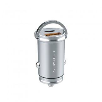 Lenyes CA60 Hızlı Şarj Özellikli Dual Type-C + USB-A Portlu Mini Araç Şarj Aleti PD 45W Lenyes CA60 Hızlı Şarj Özellikli Dual Type-C + USB-A Portlu Mini Araç Şarj Aleti PD 45W