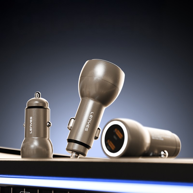 Bal-z Lenyes CA63 Hızlı Şarj Özellikli Dual USB-A + Type-C Portlu PD Araç Şarj Aleti 30W