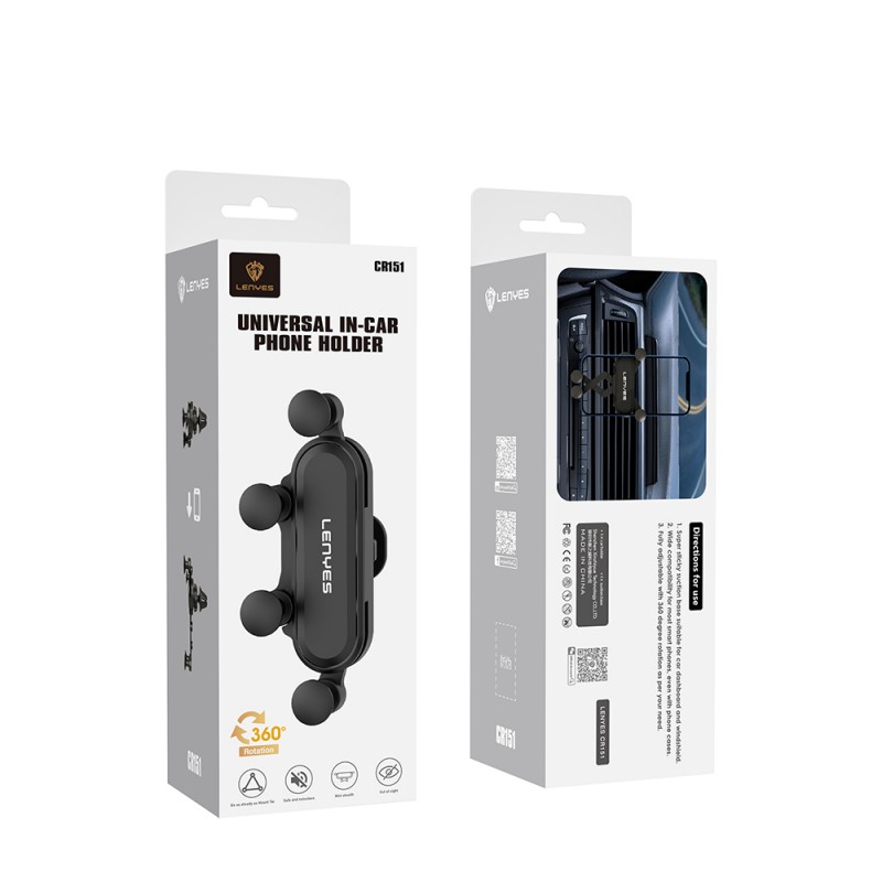 Bal-z Lenyes CR151 360° Dönebilen Havalandırma Tasarım Araç Telefon Tutucu