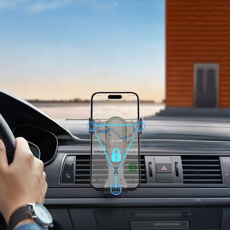 Bal-z Lenyes CR181 360 Derece Dönebilen Havalandırma Tasarımlı Araç Telefon Tutucu